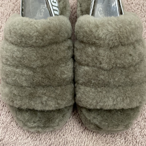 UGG Fluff Yeah Slide In Burnt Olive Size 5 - Picture 4 of 12